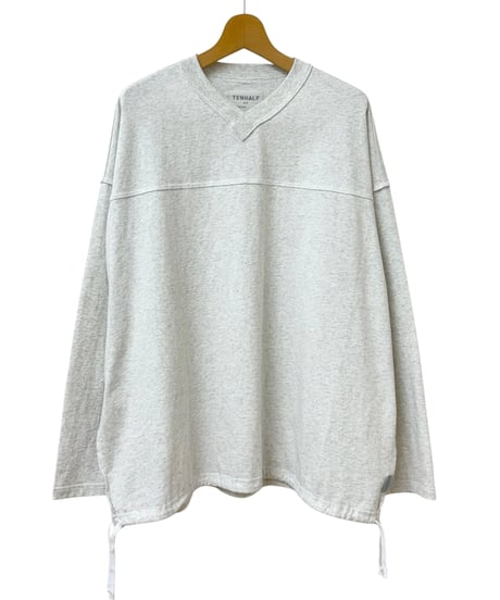 【26SS/残り1点】 TENHALF / FOOTBALL LONG T-SHIRT -LIGHT GRAY-