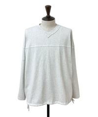 【26SS/残り1点】 TENHALF / FOOTBALL LONG T-SHIRT -LIGHT GRAY-