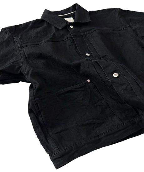 【26SS】 YOKO SAKAMOTO / PLEATS JACKET "ONE WASH" -BLACK-