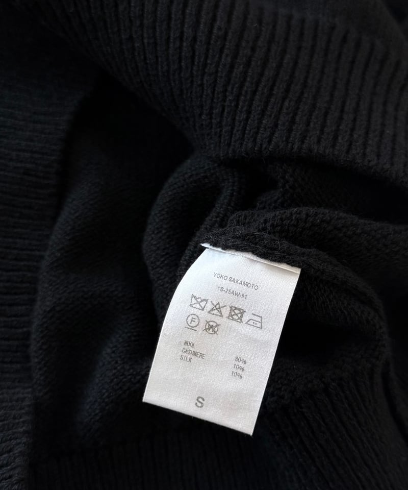 25AW/残り1点】YOKO SAKAMOTO / RAGLAN CREW NECK KNI