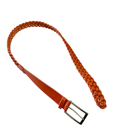 【26SS】 Post Production / MESH BELT -ORANGE×GOLD-