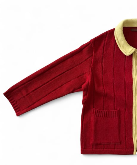 【SALE】 obafer / WOOL ZIP JACKET -RED-