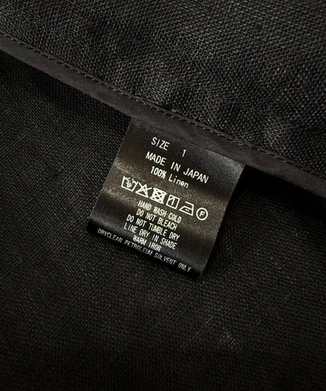 【26SS】 marka / Linen Gauze Double Cloth / Minimalist Jacket -Black-
