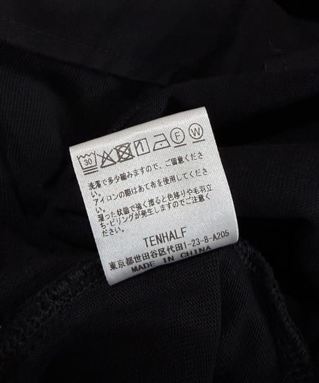 【26SS/残り1点】 TENHALF / RUGGER T-SHIRT -BLACK-