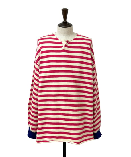 【26SS】 obafer / COTTON SKIPPER BORDER PULLOVER -Exclusive-