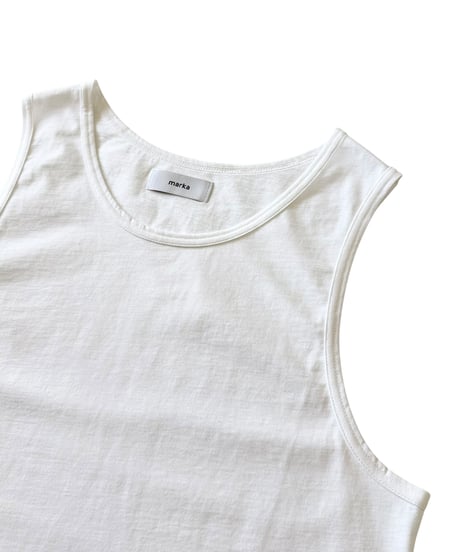 【26SS】 marka / Organic Cotton High Twist Knit / Tank Top -White-