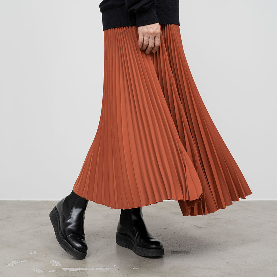 Graphpaper(グラフペーパー) WOMENS Satin Pleats Skirt B...