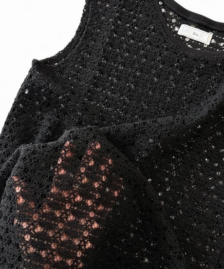【残り1点】Urig / RUSSELL KNIT NO-SLEEVE PO -BLACK-