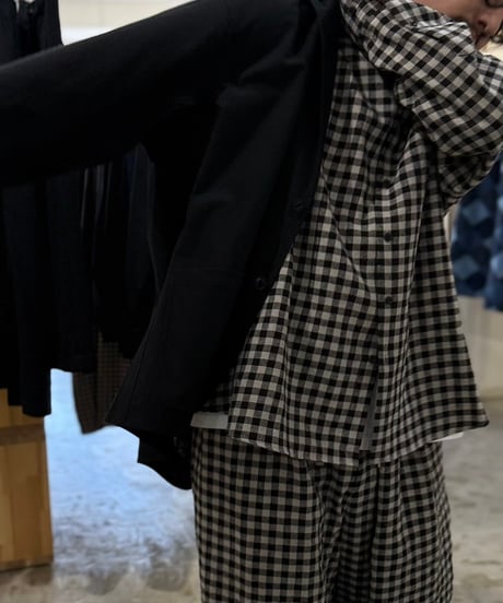 【26SS】 YOKO SAKAMOTO / REGULAR COLLAR SHIRT -GINGHAM-