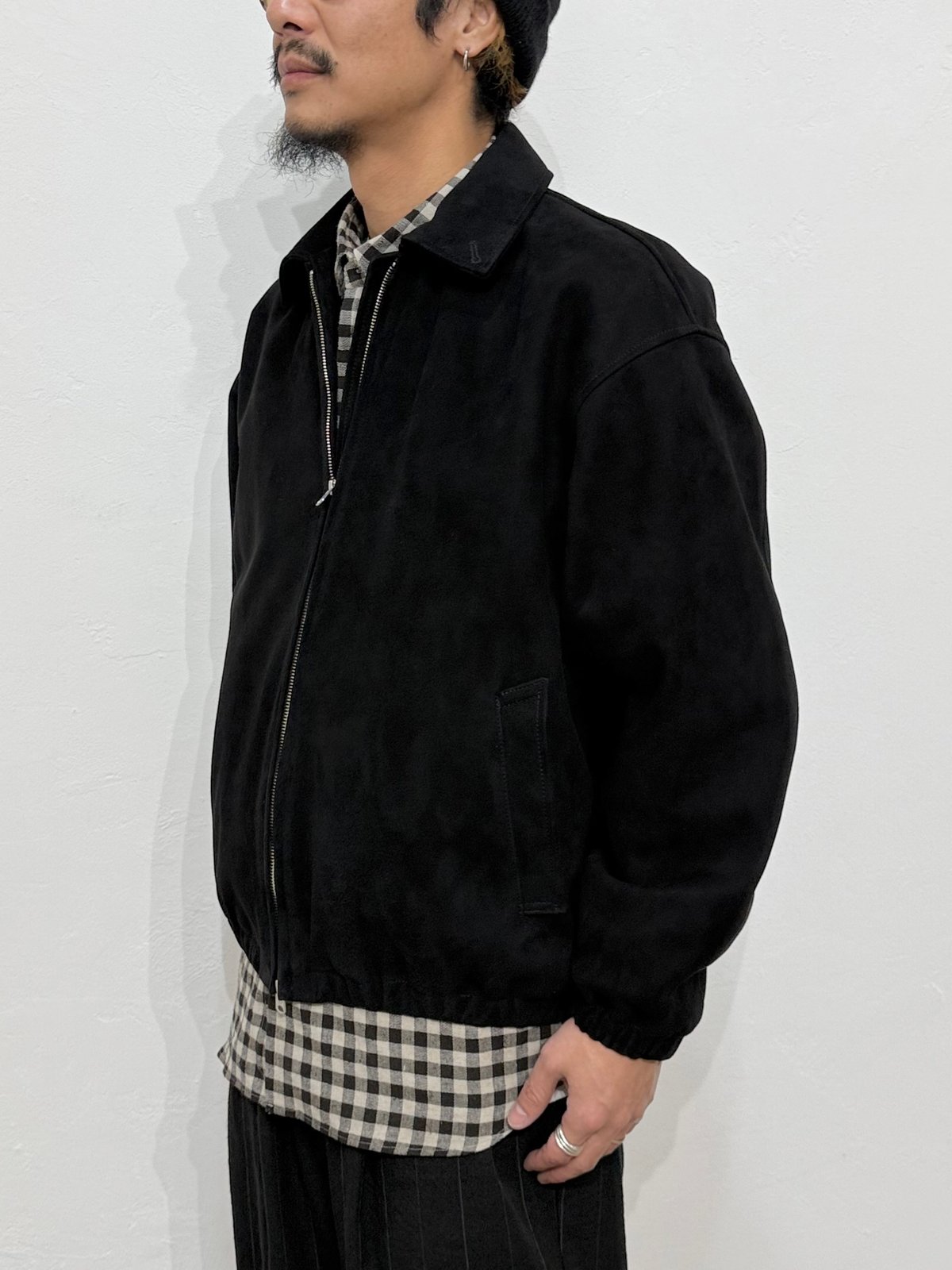 YOKO SAKAMOTO / ZIP BLOUSON -BLACK SHEEP SUEDE-