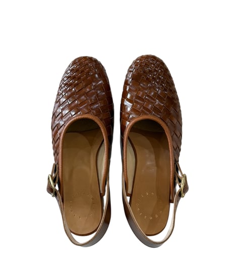 Post Production / FACE Sandals -Mesh Hand dyed cow-
