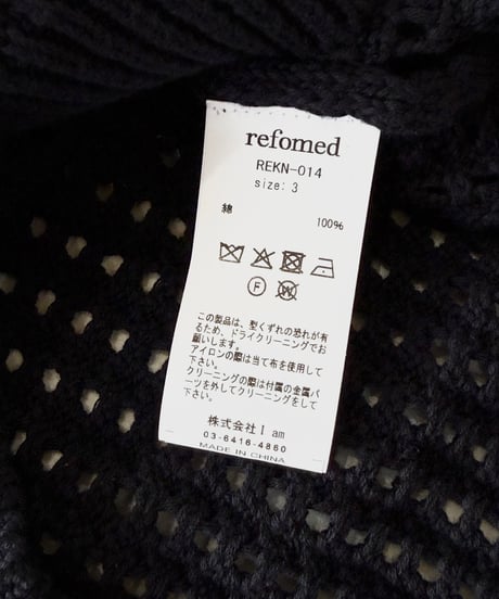 【26SS】 refomed / GUARD KNIT SWEATER -NAVY-