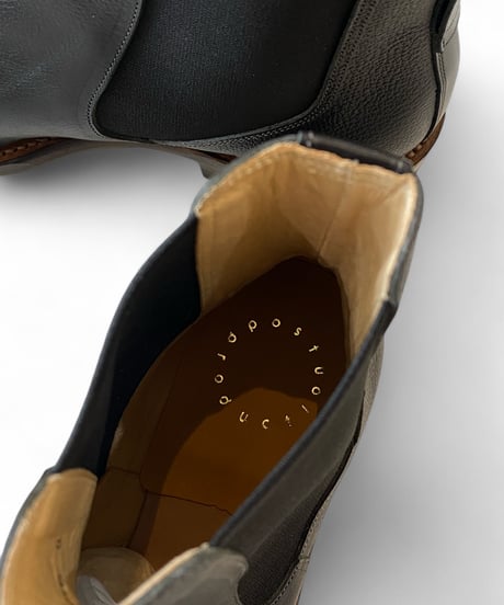 Post Production / Hunt-Boots -Embossed Vachetta -BLACK-