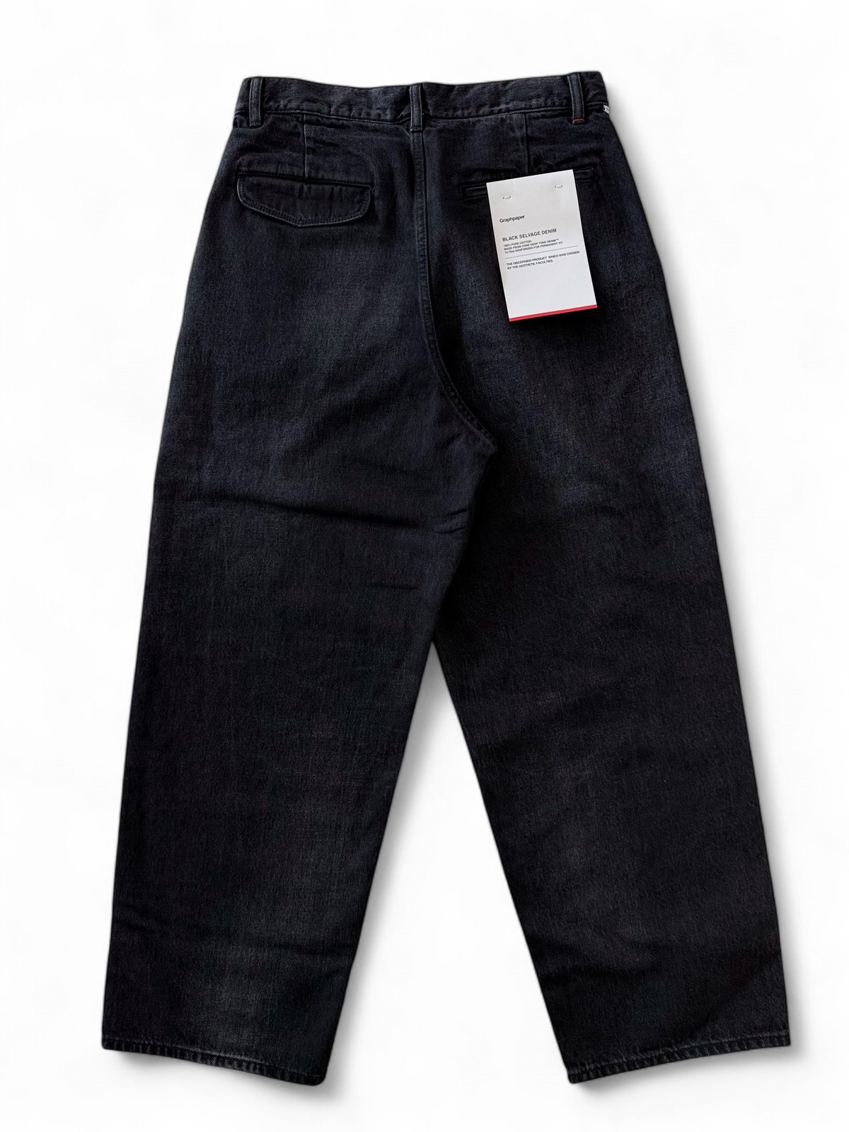 Graphpaper / Selvage Denim Two Tuck Pants -BLAC