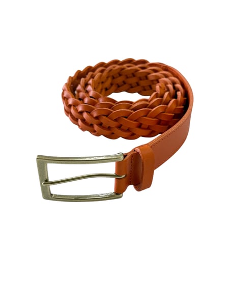 【26SS】 Post Production / MESH BELT -ORANGE×GOLD-