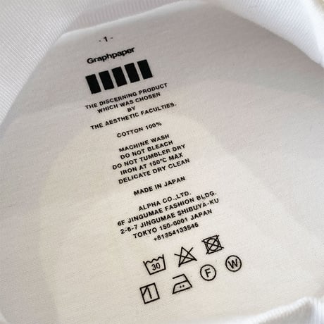 23AW Graphpaper(グラフペーパー) L/S Mock Neck Tee WHITE