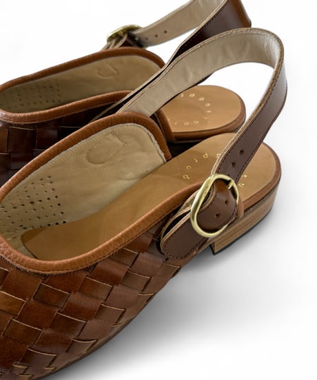 Post Production / FACE Sandals -Mesh Hand dyed cow-