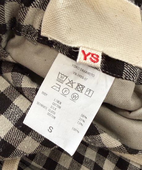 【26SS】 YOKO SAKAMOTO / WIDE EASY PANTS -GINGHAM-