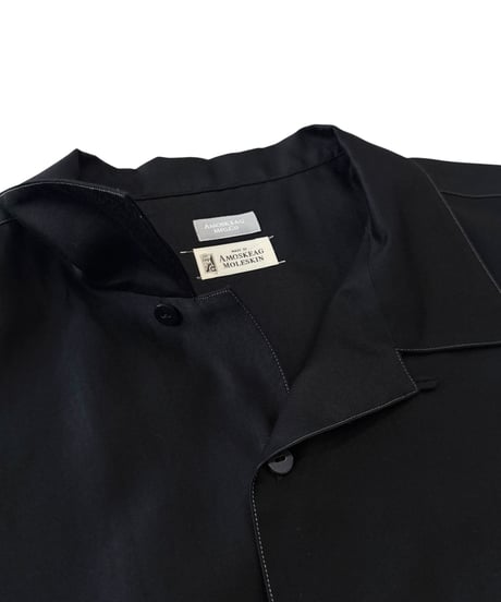 【26SS】 AMOSKEAG / OPEN COLLAR SHIRT -BLACK-