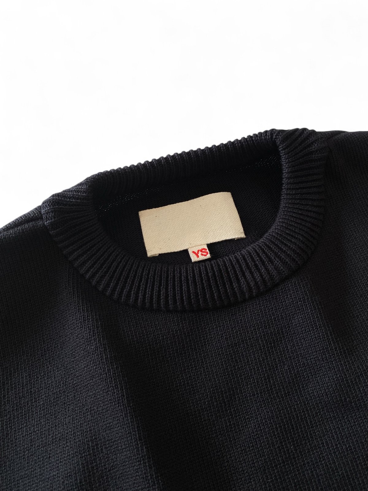 残り1点】YOKO SAKAMOTO / CREW NECK KNIT -BLACK- |