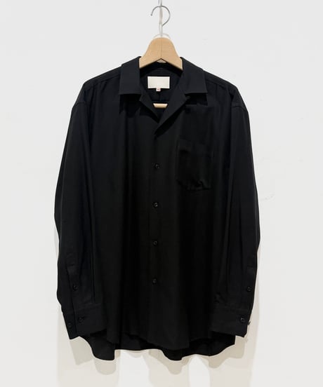 【26SS】 YOKO SAKAMOTO / OPEN COLLAR SHIRT -BLACK-