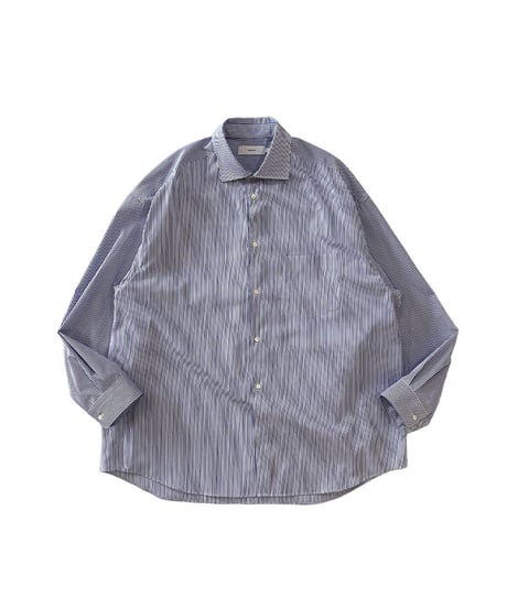 Graphpaper / High Count Wide Spread Shirt -STRIPE-