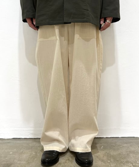 【26SS】 YOKO SAKAMOTO / UTILITY EASY PANTS -ECRU-