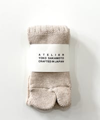 【26SS】 YOKO SAKAMOTO / TABI PILE SOCKS -HEATHER BEIGE-