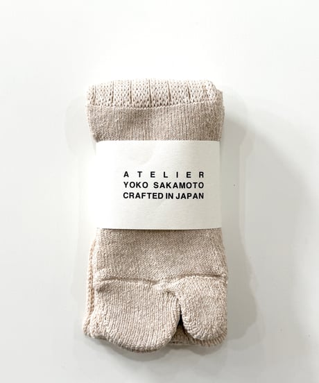 【26SS】 YOKO SAKAMOTO / TABI PILE SOCKS -HEATHER BEIGE-
