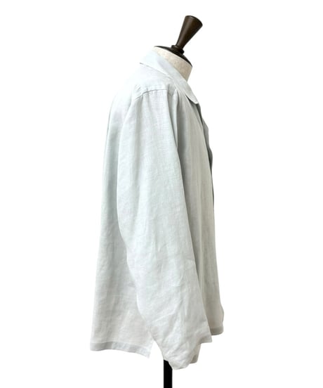 【26SS】 MARKAWARE/ Hemp Shirting Comfort Fit Open Collar Shirt -Ice-