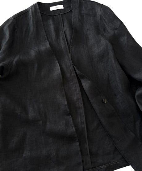 【26SS】 marka / Linen Gauze Double Cloth / Minimalist Jacket -Black-
