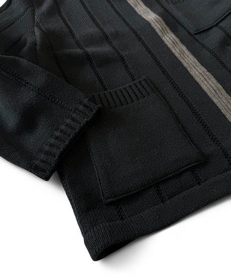 【SALE】 obafer / WOOL ZIP JACKET -BLACK-