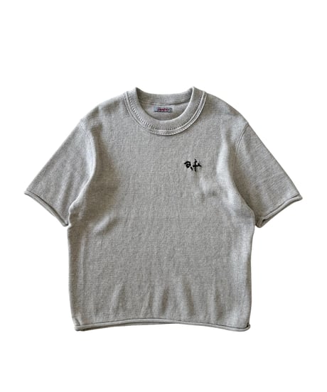 【26SS】 obafer / COTTON KNIT T-SHIRT -GRAY-