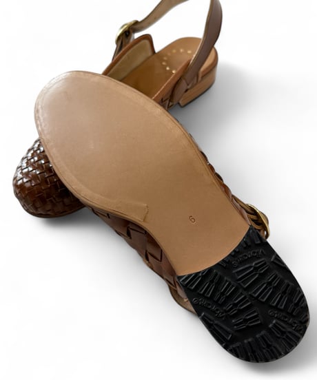 Post Production / FACE Sandals -Mesh Hand dyed cow-