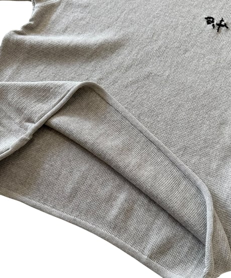 【26SS】 obafer / COTTON KNIT T-SHIRT -GRAY-