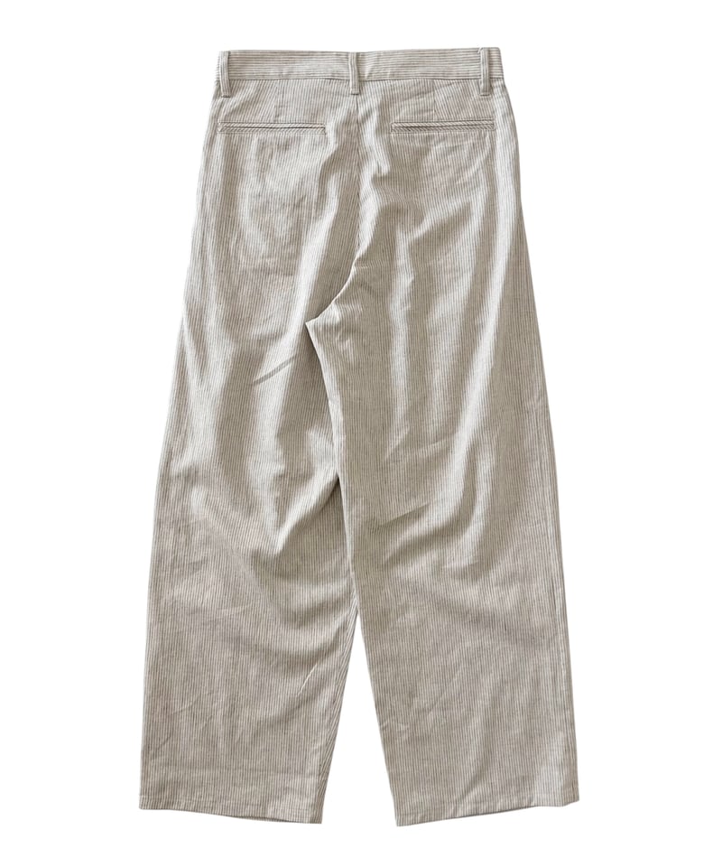 26SS】 Urig / PIN STRIPE 3TUCK PANTS NL -ECRU S