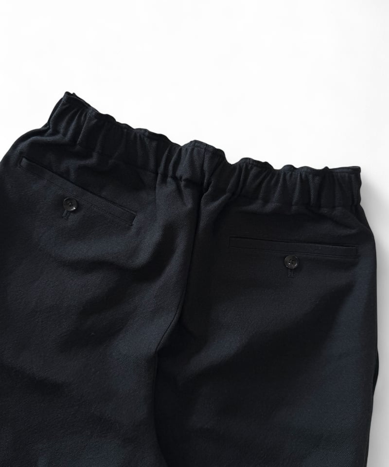 ミンティアWIDE EASY TROUSERS BLACK 25AW SUPER140 PINTUCK BAGGY EASY TROUSERS【TENEBROSO GREY