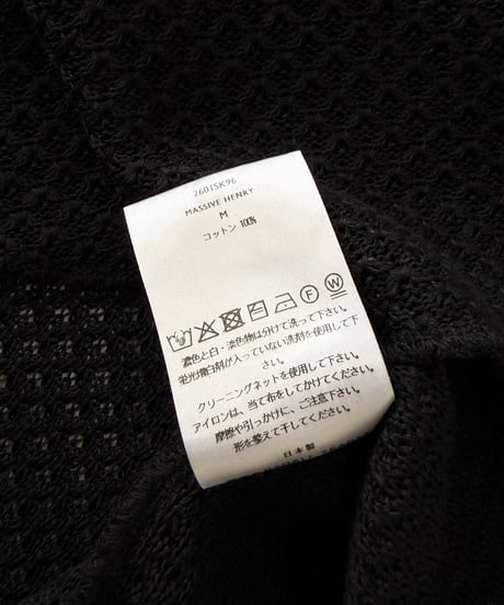 【26SS】 SHINYAKOZUKA / MASSIVE HENLEY (ISSUE#8) -BLACK-