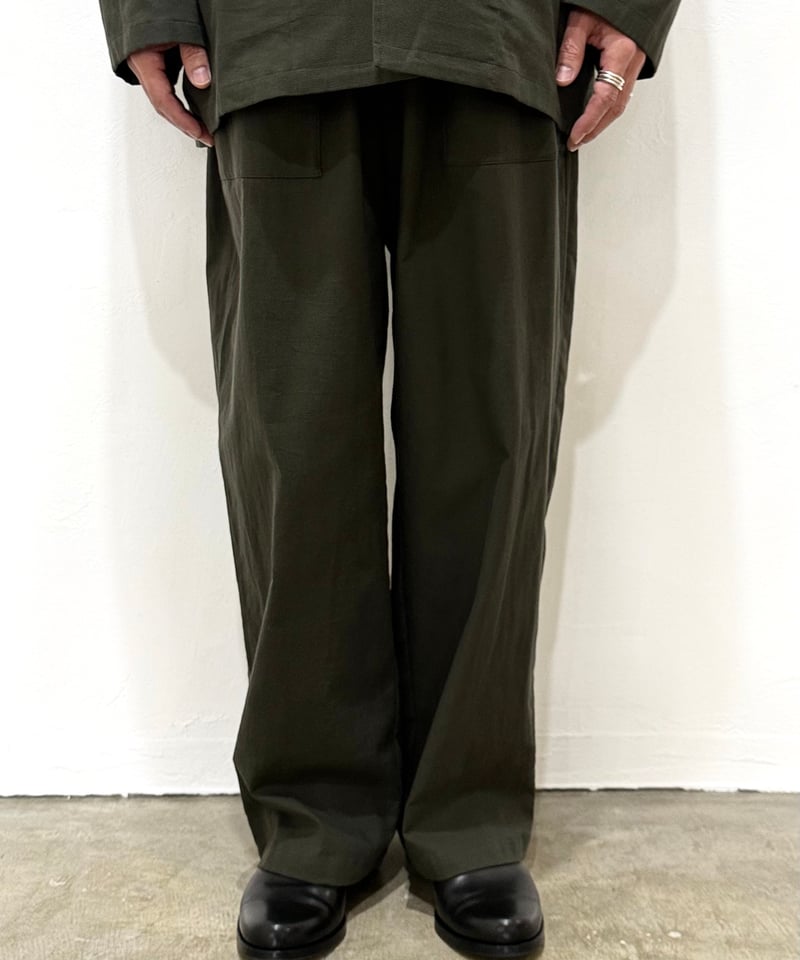 パンツ YOKO SAKAMOTO 26SS Utility Easy Pants S 26SS】 YOKO SAKAMOTO / UTILITY EASY PANTS -OLIV