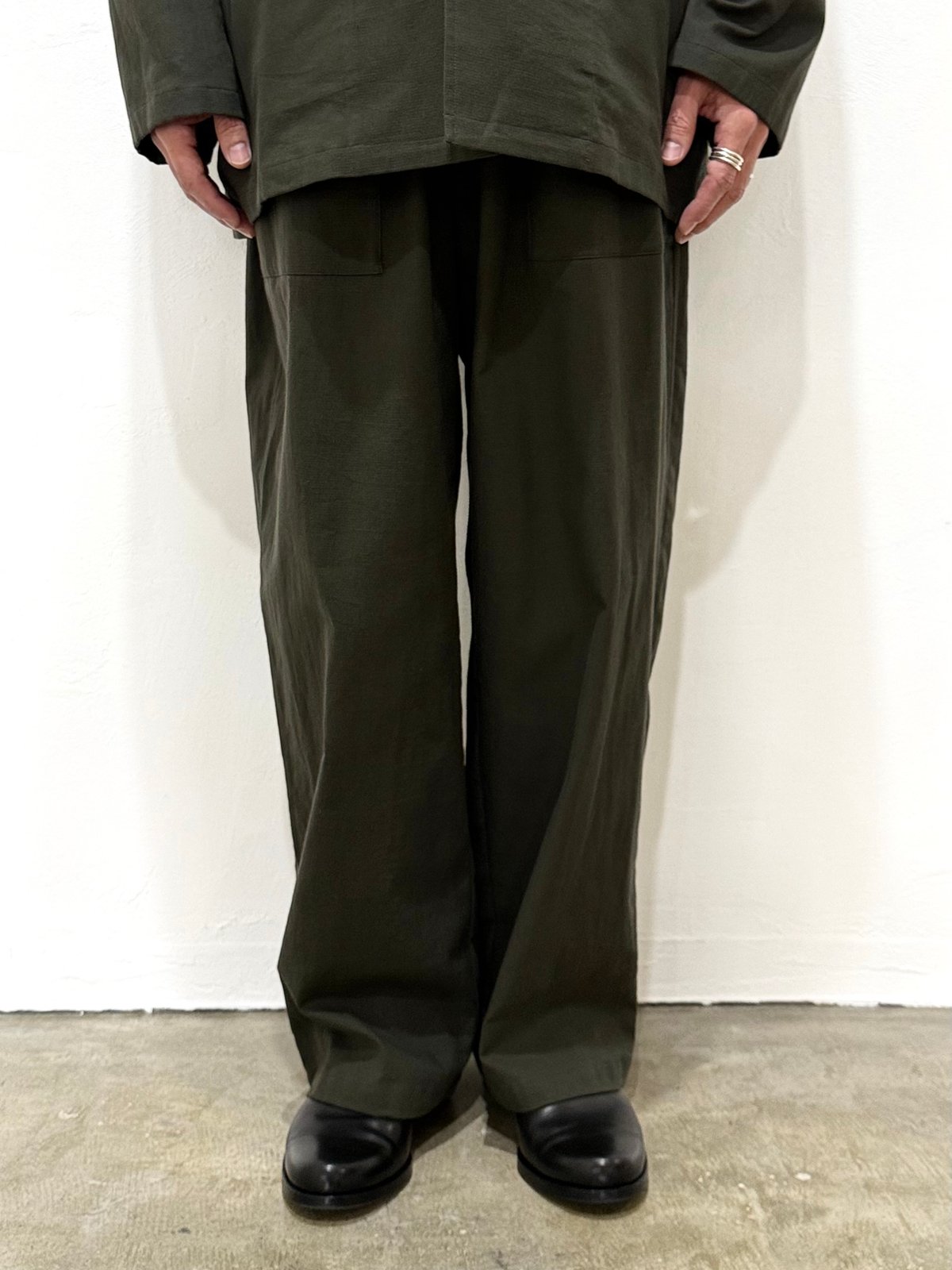 26SS】 YOKO SAKAMOTO / UTILITY EASY PANTS -OLIV