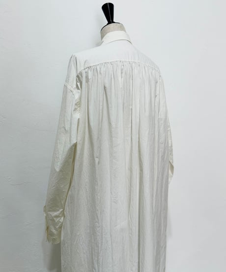 【26SS】 YOKO SAKAMOTO / SHIRT DRESS -WHITE-