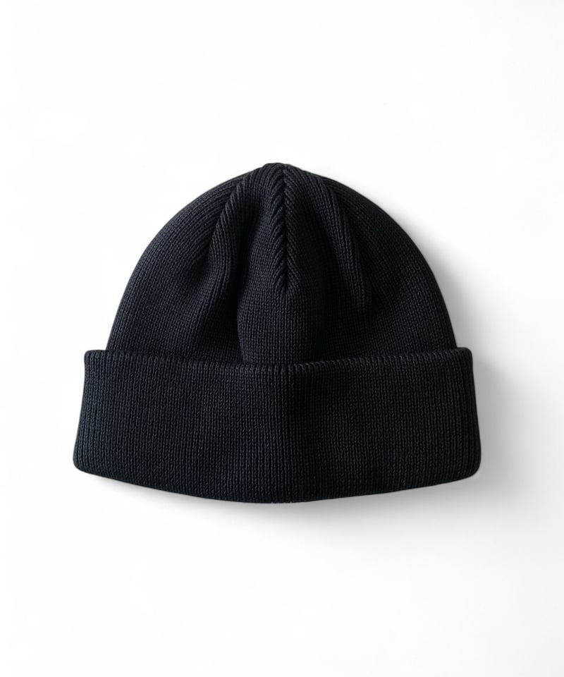 yoko sakamoto ニットキャップ ブラック YOKO SAKAMOTO / KNIT BIG WATCH CAP -BLACK- | YU