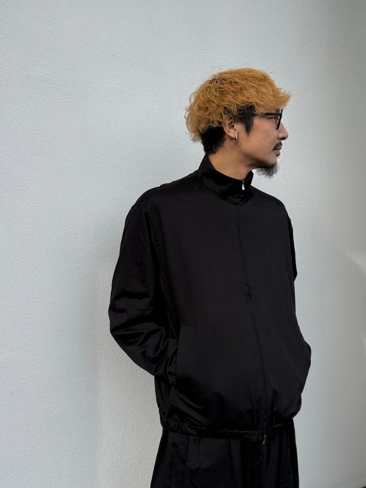 美品 Yoko sakamoto トラックジャケット　L　ブラック YOKO SAKAMOTO | ウールトラックジャケット - CHANTILLY-2F