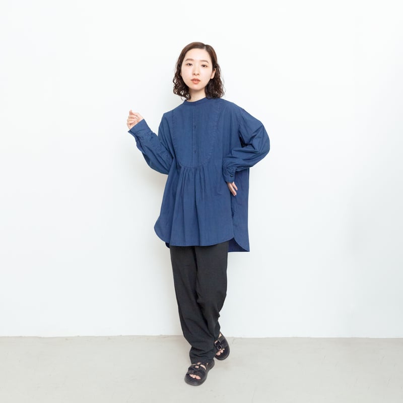 【OUTIL】CHEMISIER CORSIER バックオープン長袖シャツ outil ウティ : CHEMISIER CORSIER(PINK) バックオープンシャツ