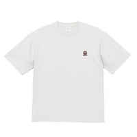 ※受注生産品【アースホワイト】ビッグシルエット刺繍ロゴTシャツ