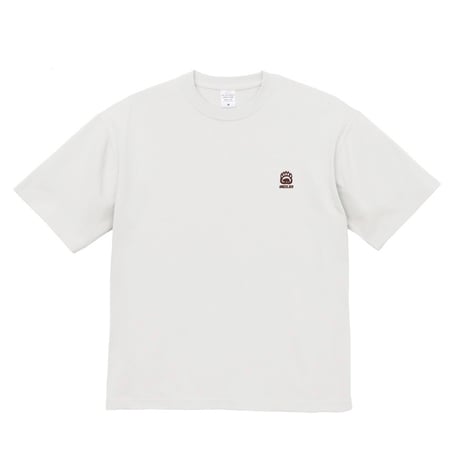 ※受注生産品【アースホワイト】ビッグシルエット刺繍ロゴTシャツ