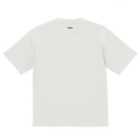 ※受注生産品【アースホワイト】ビッグシルエット刺繍ロゴTシャツ