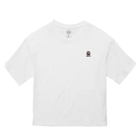 ※受注生産品【ホワイト】ビッグシルエット刺繍ロゴTシャツ