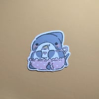 ベビなぐサメくん　ステッカー　（ピンク）