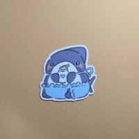 ベビうるサメくん　ステッカー　（水色）